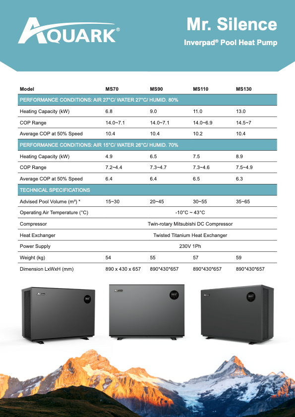 Mr. Silence MS70 7KW Heat Pump (MS70)